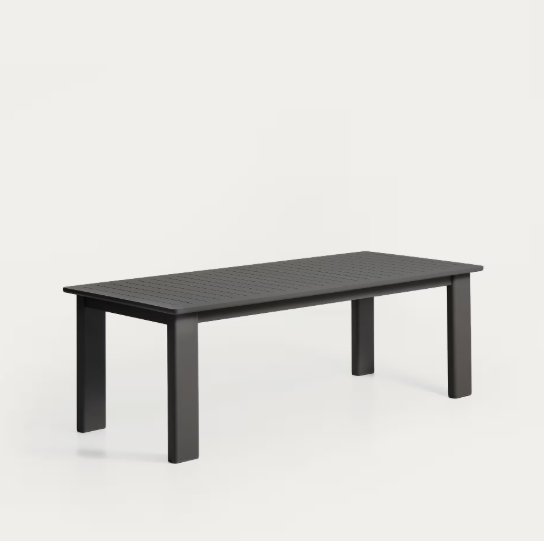 LIVORNO extendable table in graphite aluminium 233(350) x 100 cm