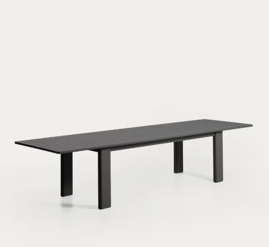 LIVORNO extendable table in graphite aluminium 233(350) x 100 cm