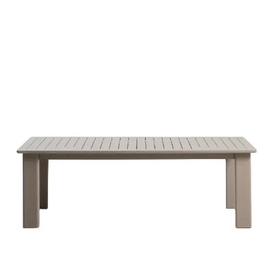 LIVORNO extendable table in taupe aluminium 233(350) x 100 cm