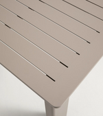 LIVORNO extendable table in taupe aluminium 233(350) x 100 cm