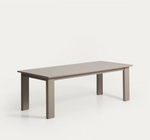 LIVORNO extendable table in taupe aluminium 233(350) x 100 cm