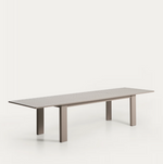 LIVORNO extendable table in taupe aluminium 233(350) x 100 cm