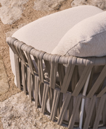 OSANI curved module in ecru aluminium and taupe rope cord 167cm