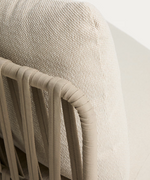 OSANI curved module in ecru aluminium and taupe rope cord 167cm