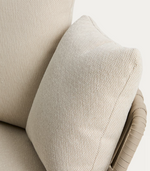 OSANI curved module in ecru aluminium and taupe rope cord 167cm