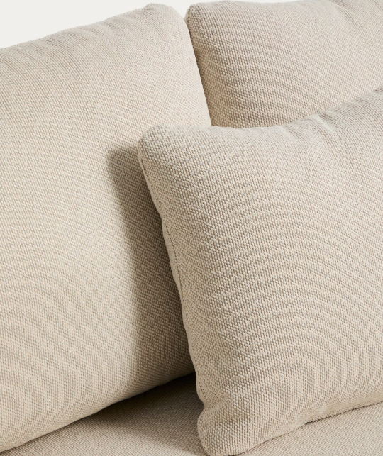 OSANI ecru 2-seater sofa with taupe rope cord 170cm