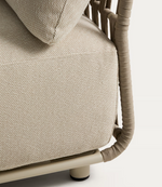 OSANI ecru 2-seater sofa with taupe rope cord 170cm