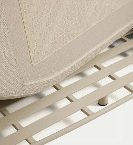 OSANI ecru 2-seater sofa with taupe rope cord 170cm