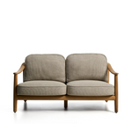 ELUNDA 2-seater outdoor sofa in solid teak wood FSC 100%, 149cm