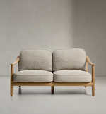 ELUNDA 2-seater outdoor sofa in solid teak wood FSC 100%, 149cm