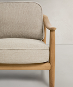 ELUNDA 2-seater outdoor sofa in solid teak wood FSC 100%, 149cm