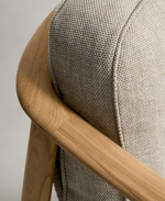 ELUNDA 2-seater outdoor sofa in solid teak wood FSC 100%, 149cm