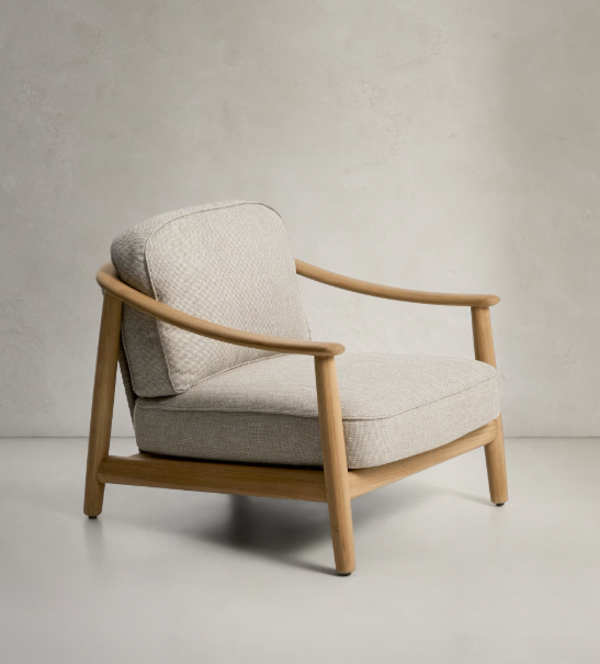 ELUNDA outdoor armchair in solid teak wood FSC 100%