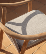 ELUNDA stackable outdoor chair in solid teak wood FSC 100%