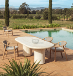 ELUNDA stackable outdoor chair in solid teak wood FSC 100%