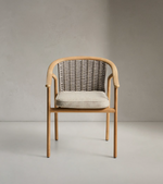 ELUNDA stackable outdoor chair in solid teak wood FSC 100%