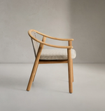 ELUNDA stackable outdoor chair in solid teak wood FSC 100%