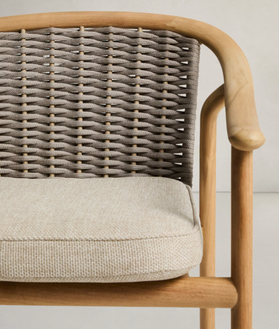 ELUNDA stackable outdoor chair in solid teak wood FSC 100%