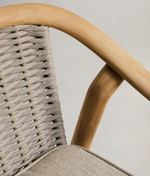 ELUNDA stackable outdoor chair in solid teak wood FSC 100%