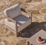 NERANO taupe aluminium outdoor armchair