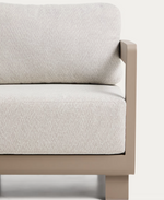 NERANO taupe aluminium outdoor armchair