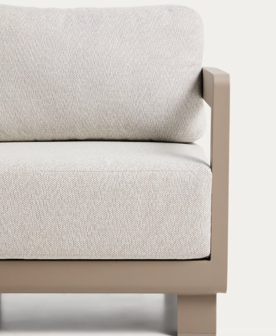 NERANO taupe aluminium outdoor armchair