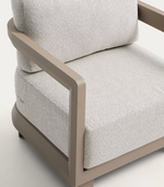 NERANO taupe aluminium outdoor armchair