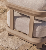 NERANO taupe aluminium outdoor armchair