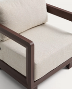 NERANO brown aluminium outdoor armchair