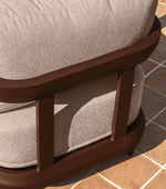 NERANO brown aluminium outdoor armchair