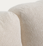 NERANO set with 3-seater sofa and coffee table in brown aluminium