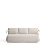 TAMARIS taupe aluminium 3-seater sofa 217cm