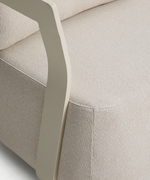 TAMARIS taupe aluminium 3-seater sofa 217cm