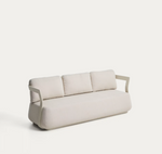 TAMARIS taupe aluminium 3-seater sofa 217cm