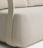 TAMARIS taupe aluminium 3-seater sofa 217cm