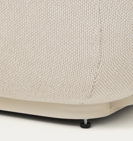 TAMARIS taupe aluminium 3-seater sofa 217cm