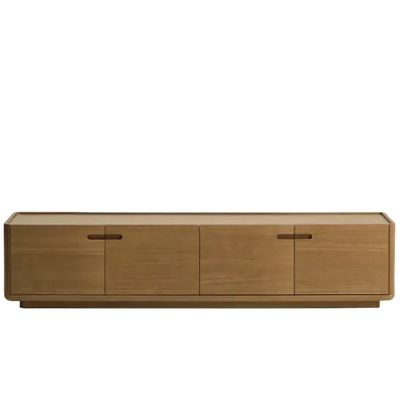 ARELIDA TV komoda od hrastovog furnira i masivnog hrastovog drva sa svijetlosmeđom završnom obradom 200 x 44 cm