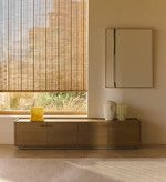 ARELIDA TV komoda od hrastovog furnira i masivnog hrastovog drva sa svijetlosmeđom završnom obradom 200 x 44 cm