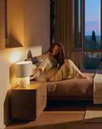 BEDALA Bijela stolna lampa od papier-mâchéa