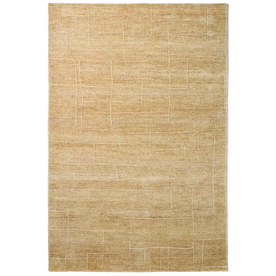 ELODA Tepih od vune i viskoze boje senfa 200 x 300 cm