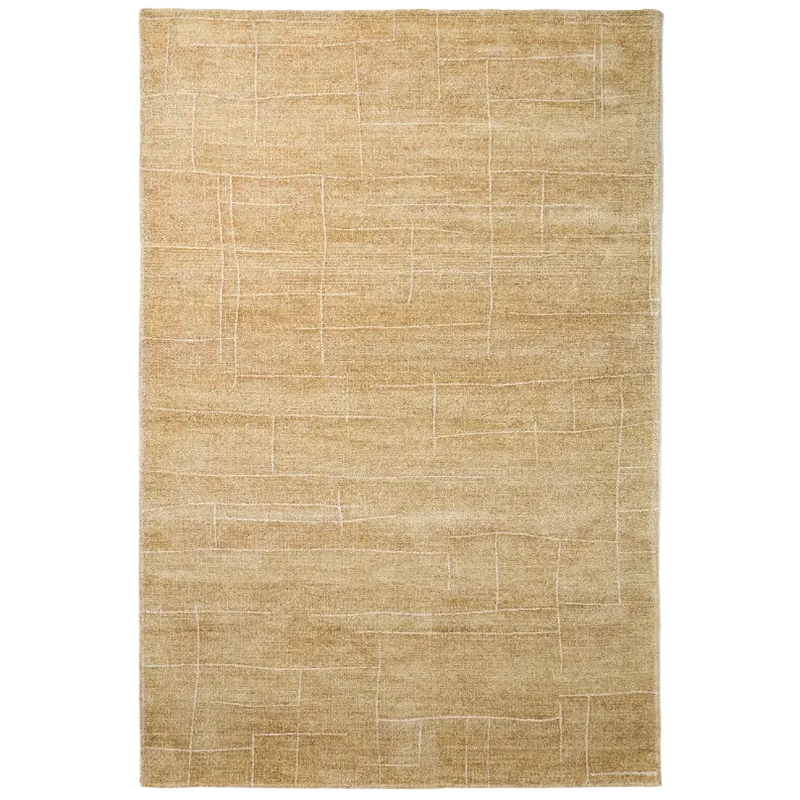 ELODA Tepih od vune i viskoze boje senfa 200 x 300 cm