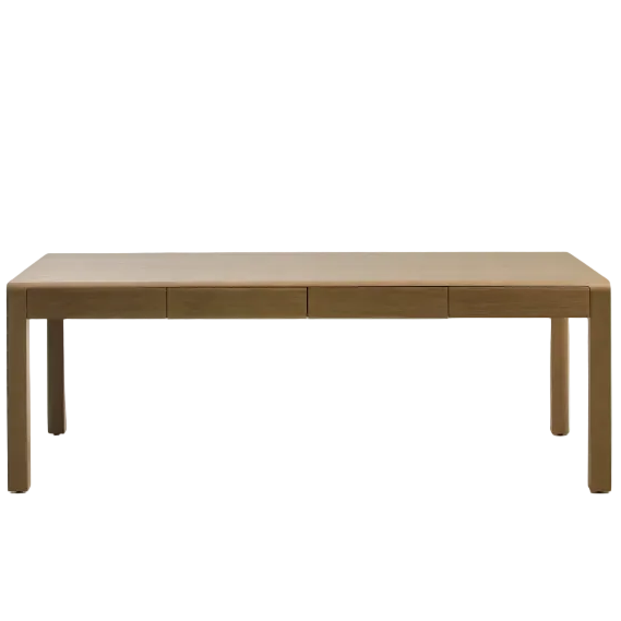 ARELIDA Stol od hrastovog furnira i masivnog hrastovog drva sa svijetlosmeđom završnom obradom 200 x 100 cm FSC Mix Credit