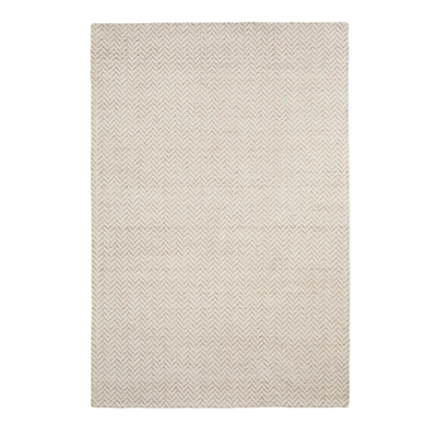 CALIRA Beige woven jacquard wool rug 300 x 200cm