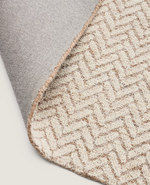 CALIRA Beige woven jacquard wool rug 300 x 200cm