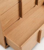 ONIX chest of drawers with 3 drawers, oak veneer, natural tone finish, 100 x 78 cm