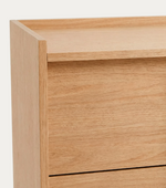 ONIX chest of drawers with 3 drawers, oak veneer, natural tone finish, 100 x 78 cm