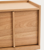 ONIX TV stand with an oak veneer in a natural tone finish, 200 x 45 cm