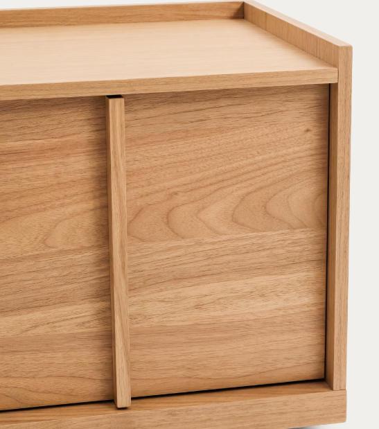 ONIX TV stand with an oak veneer in a natural tone finish, 200 x 45 cm