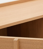 ONIX TV sideboard with an oak veneer in a natural tone finish, 200 x 80 cm