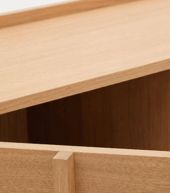 ONIX TV sideboard with an oak veneer in a natural tone finish, 200 x 80 cm